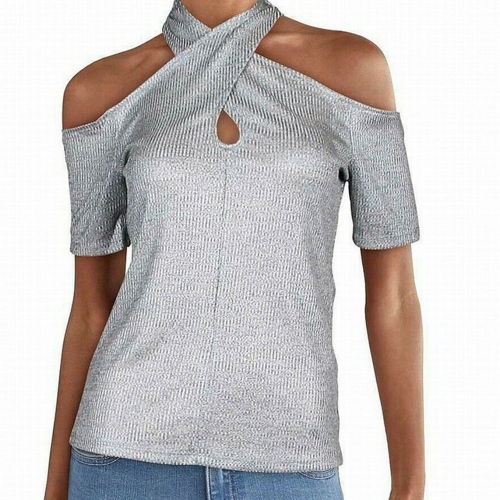 NWT INC International Concepts Ribbed Cold Shoulde